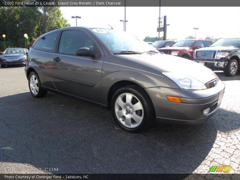 Liquid Grey Metallic / Dark Charcoal 2002 Ford Focus ZX3 Coupe