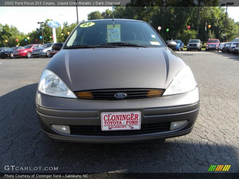 Liquid Grey Metallic / Dark Charcoal 2002 Ford Focus ZX3 Coupe