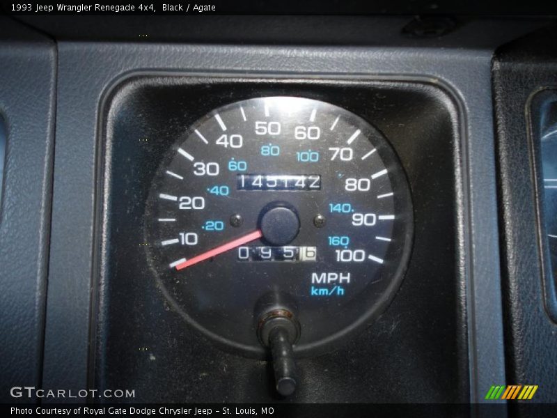 Black / Agate 1993 Jeep Wrangler Renegade 4x4