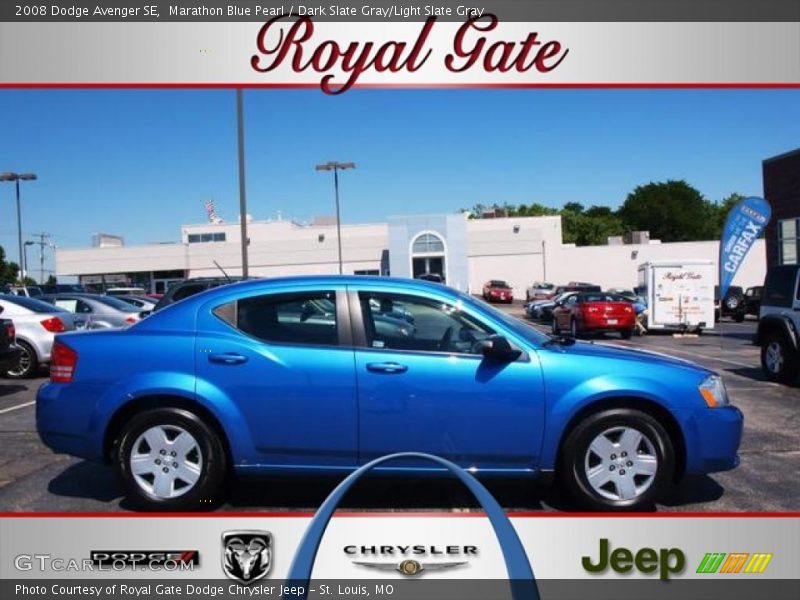 Marathon Blue Pearl / Dark Slate Gray/Light Slate Gray 2008 Dodge Avenger SE