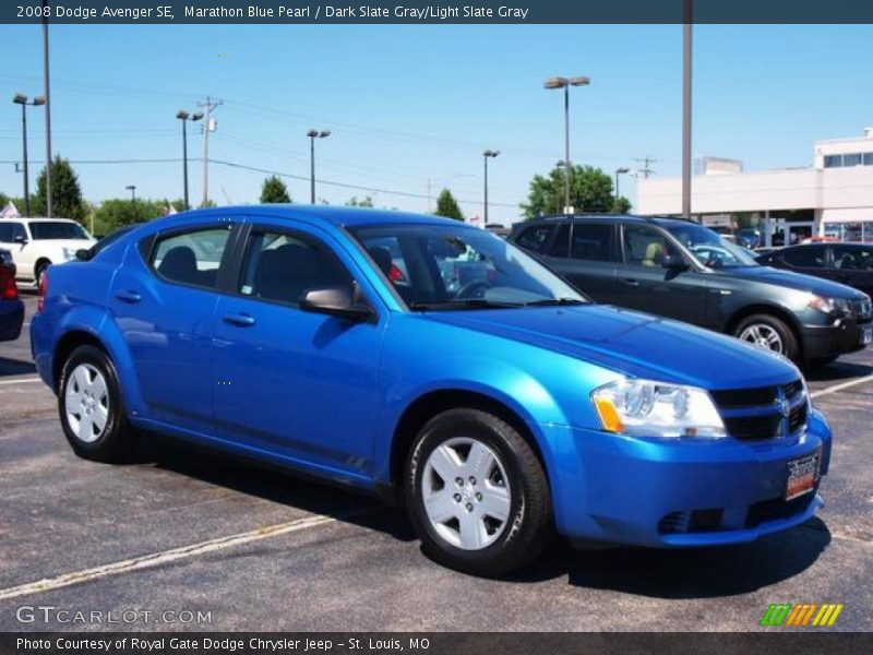 Marathon Blue Pearl / Dark Slate Gray/Light Slate Gray 2008 Dodge Avenger SE