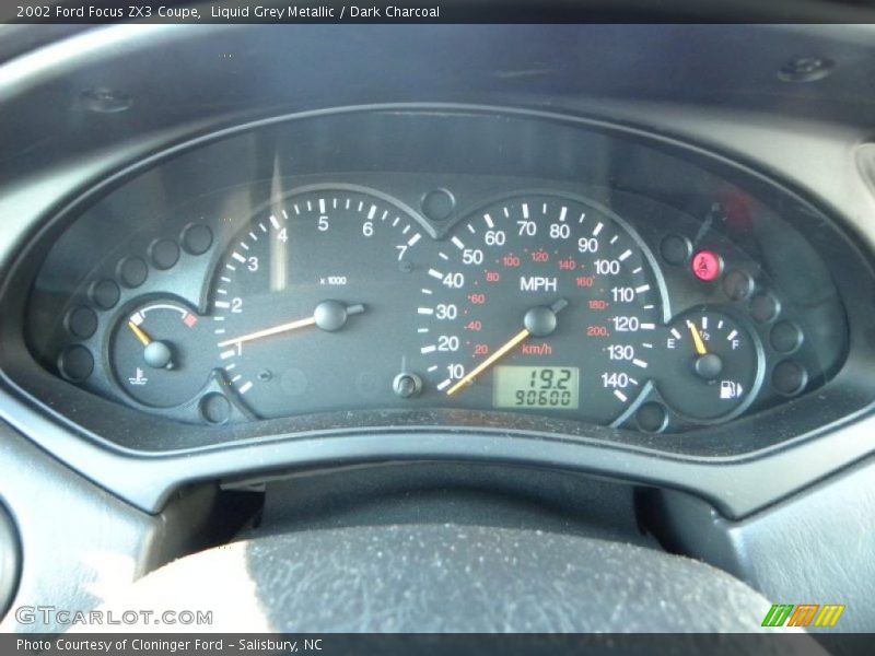 Liquid Grey Metallic / Dark Charcoal 2002 Ford Focus ZX3 Coupe