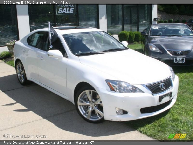 Starfire White Pearl / Black 2009 Lexus IS 350