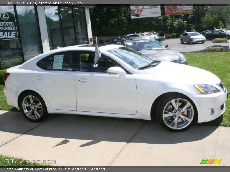 Starfire White Pearl / Black 2009 Lexus IS 350