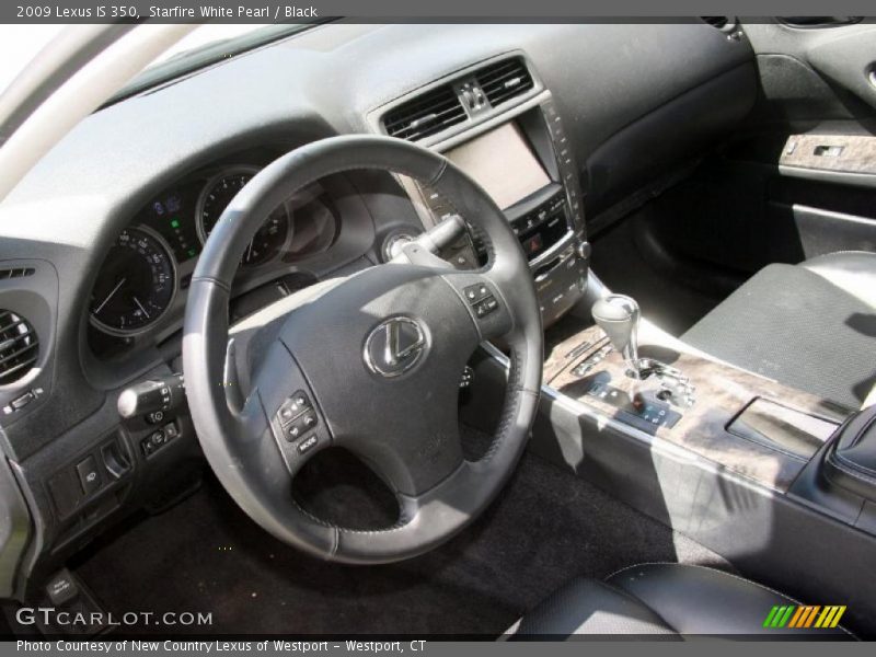 Starfire White Pearl / Black 2009 Lexus IS 350