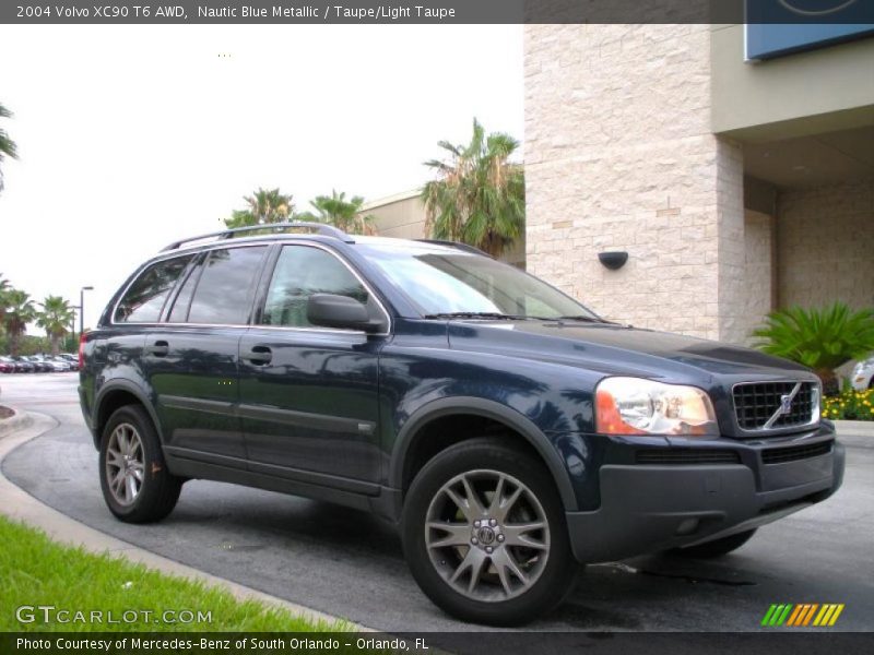 Nautic Blue Metallic / Taupe/Light Taupe 2004 Volvo XC90 T6 AWD