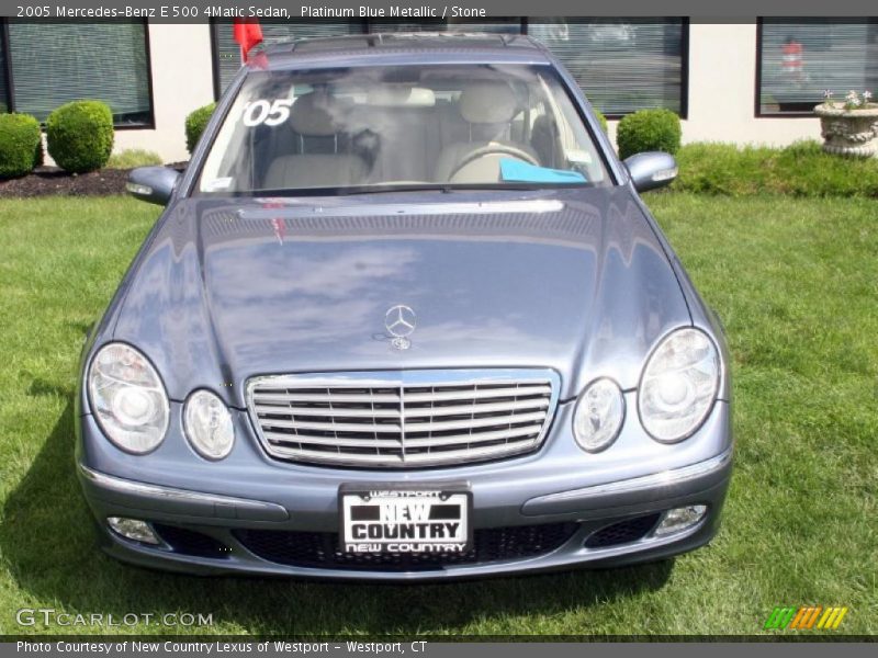 Platinum Blue Metallic / Stone 2005 Mercedes-Benz E 500 4Matic Sedan