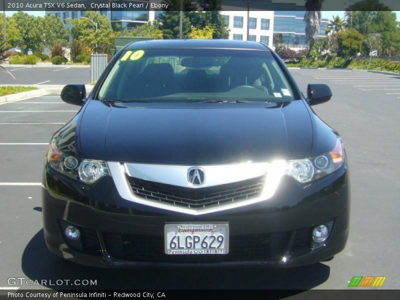 Crystal Black Pearl / Ebony 2010 Acura TSX V6 Sedan