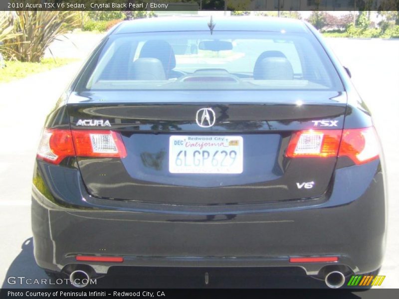 Crystal Black Pearl / Ebony 2010 Acura TSX V6 Sedan