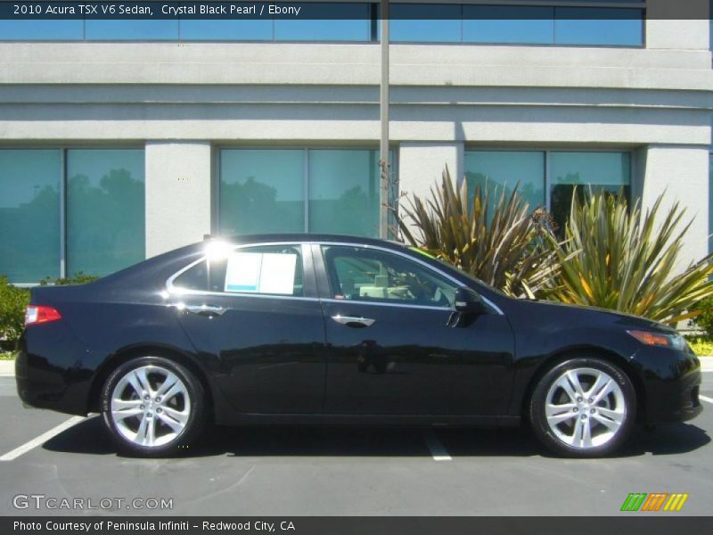 Crystal Black Pearl / Ebony 2010 Acura TSX V6 Sedan