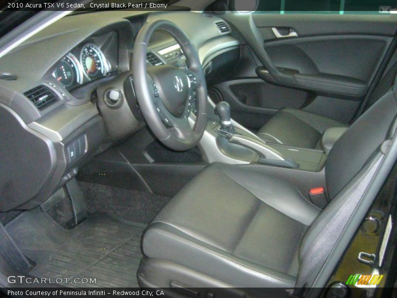 Crystal Black Pearl / Ebony 2010 Acura TSX V6 Sedan