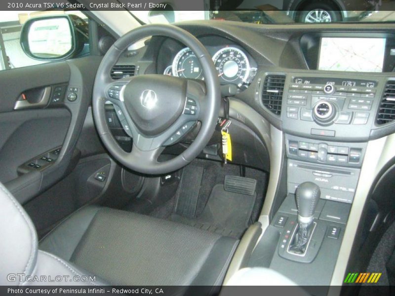 Crystal Black Pearl / Ebony 2010 Acura TSX V6 Sedan