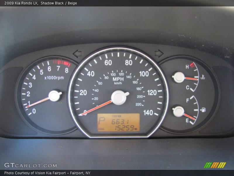 Shadow Black / Beige 2009 Kia Rondo LX