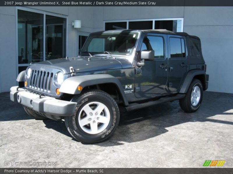 Steel Blue Metallic / Dark Slate Gray/Medium Slate Gray 2007 Jeep Wrangler Unlimited X