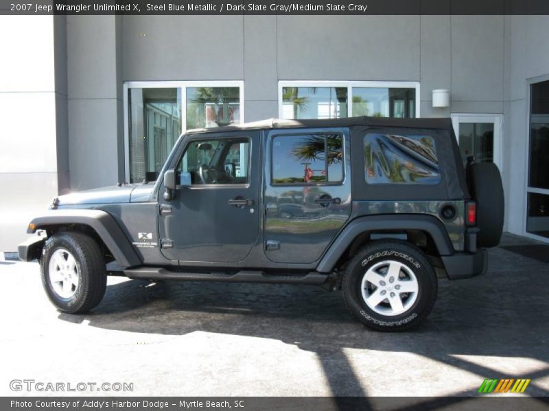Steel Blue Metallic / Dark Slate Gray/Medium Slate Gray 2007 Jeep Wrangler Unlimited X