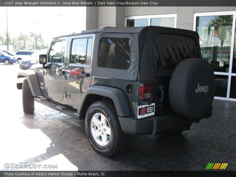 Steel Blue Metallic / Dark Slate Gray/Medium Slate Gray 2007 Jeep Wrangler Unlimited X