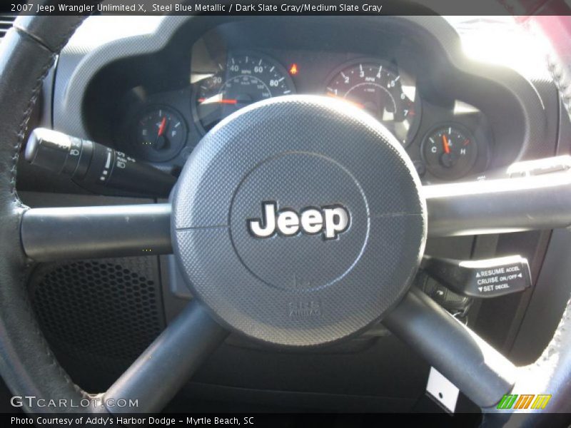 Steel Blue Metallic / Dark Slate Gray/Medium Slate Gray 2007 Jeep Wrangler Unlimited X