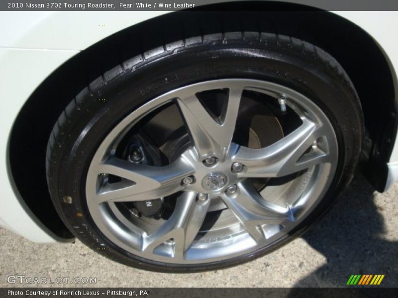 Pearl White / Wine Leather 2010 Nissan 370Z Touring Roadster