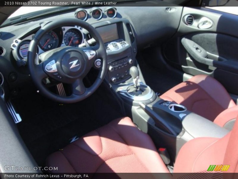  2010 370Z Touring Roadster Wine Leather Interior