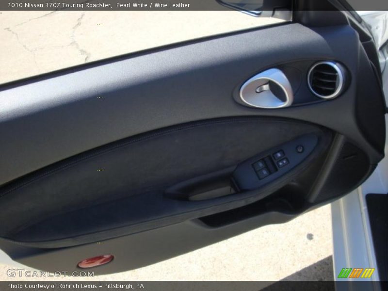 Pearl White / Wine Leather 2010 Nissan 370Z Touring Roadster