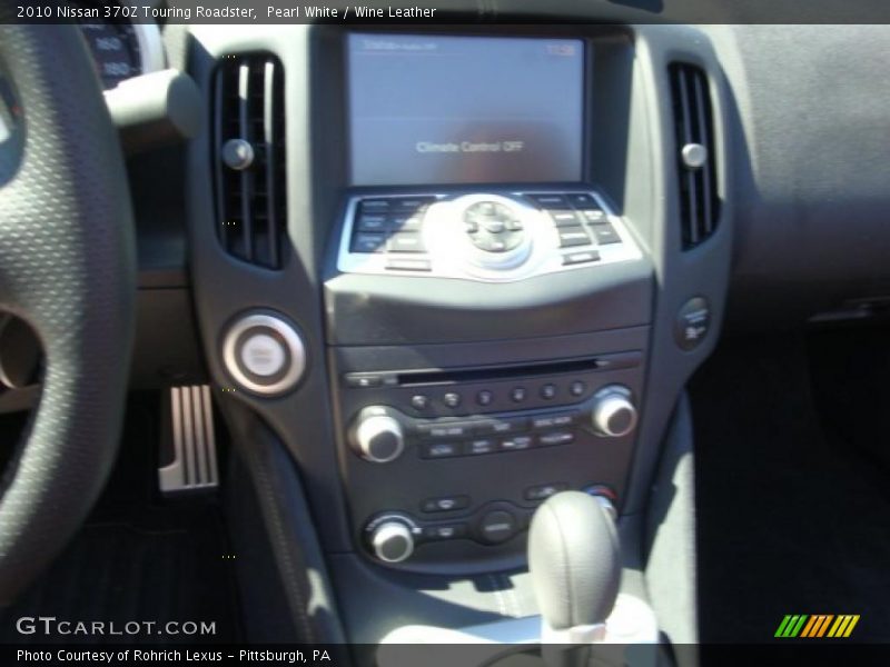 Pearl White / Wine Leather 2010 Nissan 370Z Touring Roadster