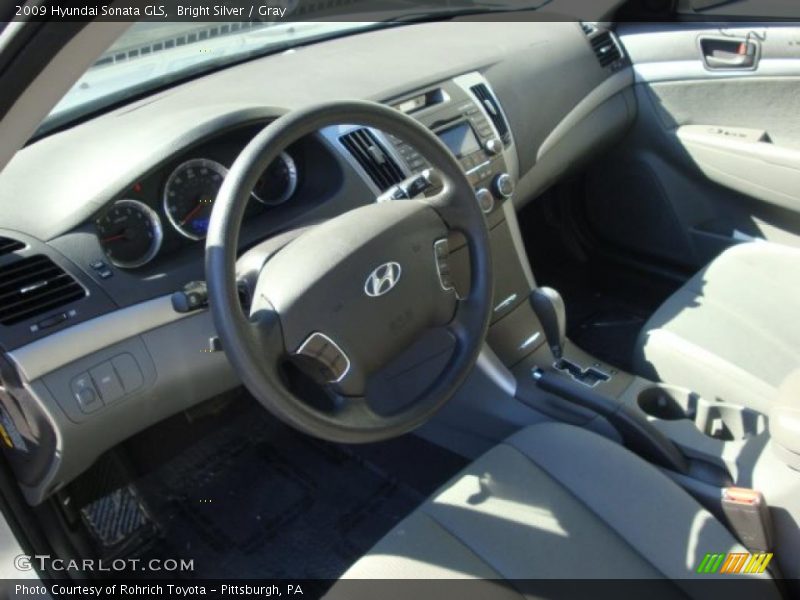 Bright Silver / Gray 2009 Hyundai Sonata GLS