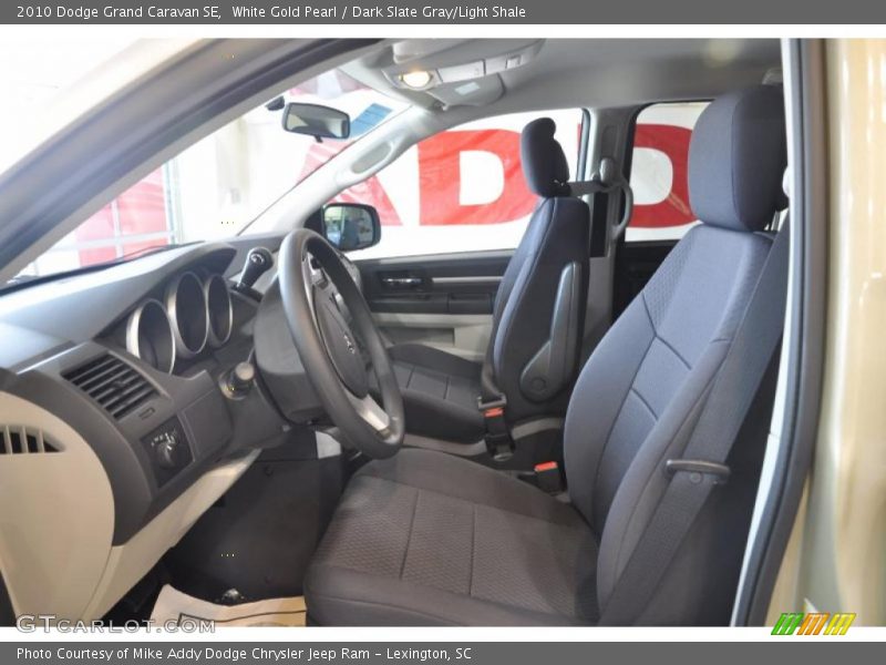 White Gold Pearl / Dark Slate Gray/Light Shale 2010 Dodge Grand Caravan SE