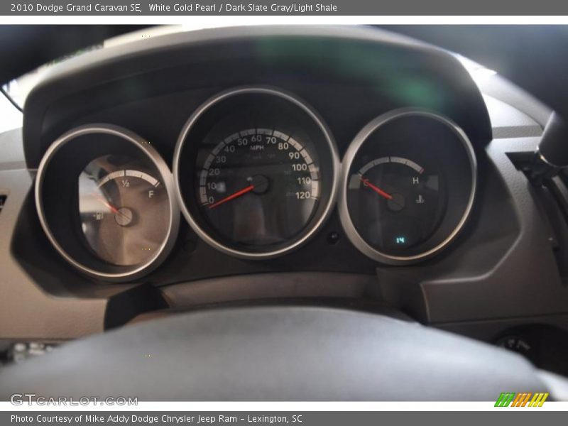 White Gold Pearl / Dark Slate Gray/Light Shale 2010 Dodge Grand Caravan SE