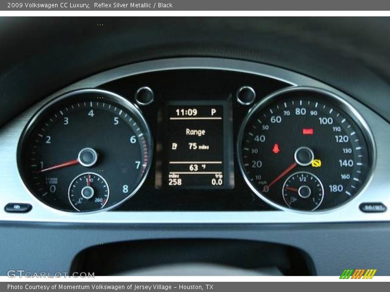 Reflex Silver Metallic / Black 2009 Volkswagen CC Luxury
