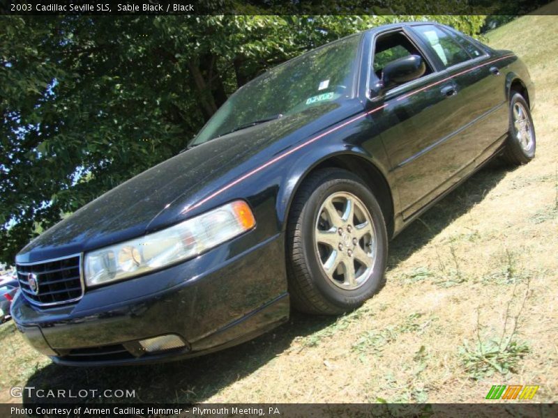 Sable Black / Black 2003 Cadillac Seville SLS