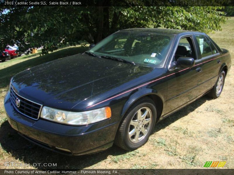 Sable Black / Black 2003 Cadillac Seville SLS