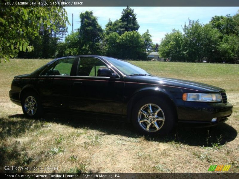 Sable Black / Black 2003 Cadillac Seville SLS