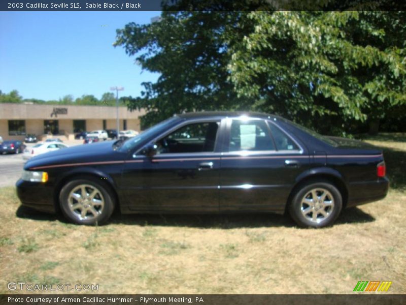 Sable Black / Black 2003 Cadillac Seville SLS