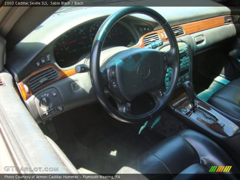 Sable Black / Black 2003 Cadillac Seville SLS