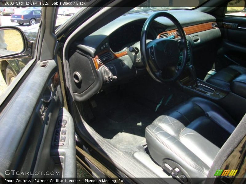 Sable Black / Black 2003 Cadillac Seville SLS