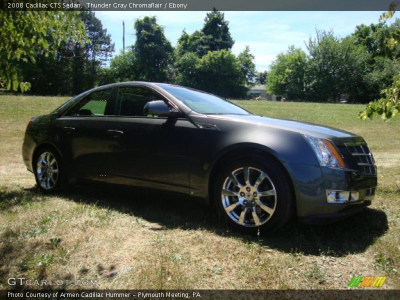 Thunder Gray Chromaflair / Ebony 2008 Cadillac CTS Sedan