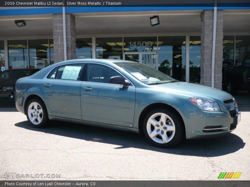 Silver Moss Metallic / Titanium 2009 Chevrolet Malibu LS Sedan