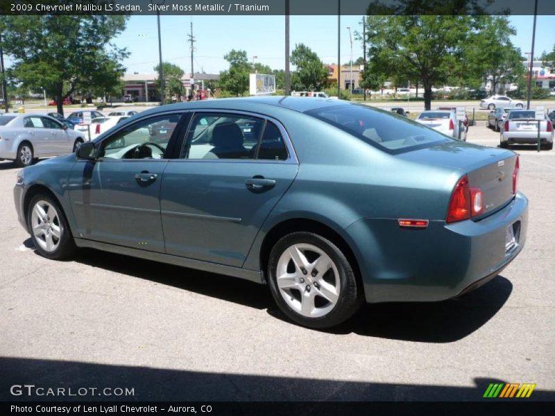 Silver Moss Metallic / Titanium 2009 Chevrolet Malibu LS Sedan