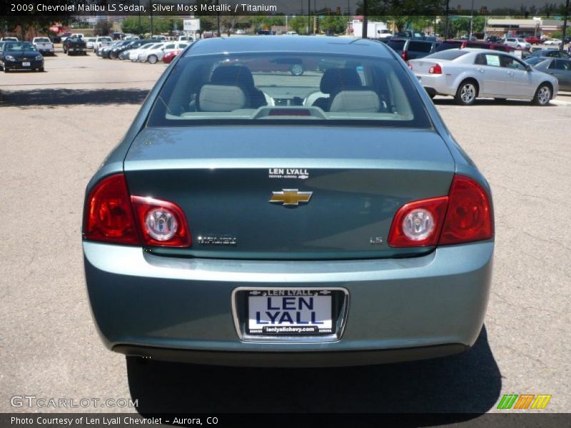 Silver Moss Metallic / Titanium 2009 Chevrolet Malibu LS Sedan
