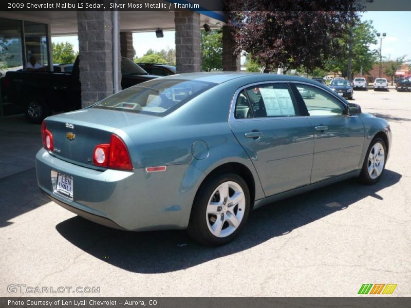 Silver Moss Metallic / Titanium 2009 Chevrolet Malibu LS Sedan