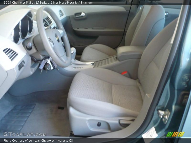 Silver Moss Metallic / Titanium 2009 Chevrolet Malibu LS Sedan