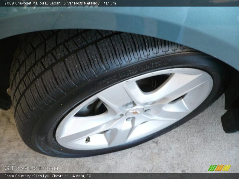 Silver Moss Metallic / Titanium 2009 Chevrolet Malibu LS Sedan