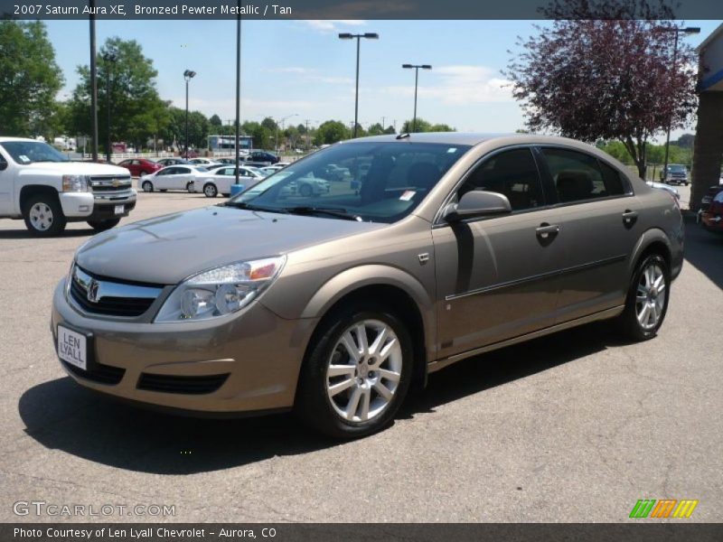 Bronzed Pewter Metallic / Tan 2007 Saturn Aura XE