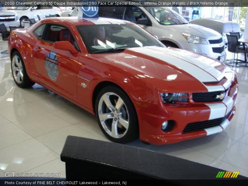 Inferno Orange Metallic / Black/Inferno Orange 2010 Chevrolet Camaro SS Coupe Indianapolis 500 Pace Car Special Edition