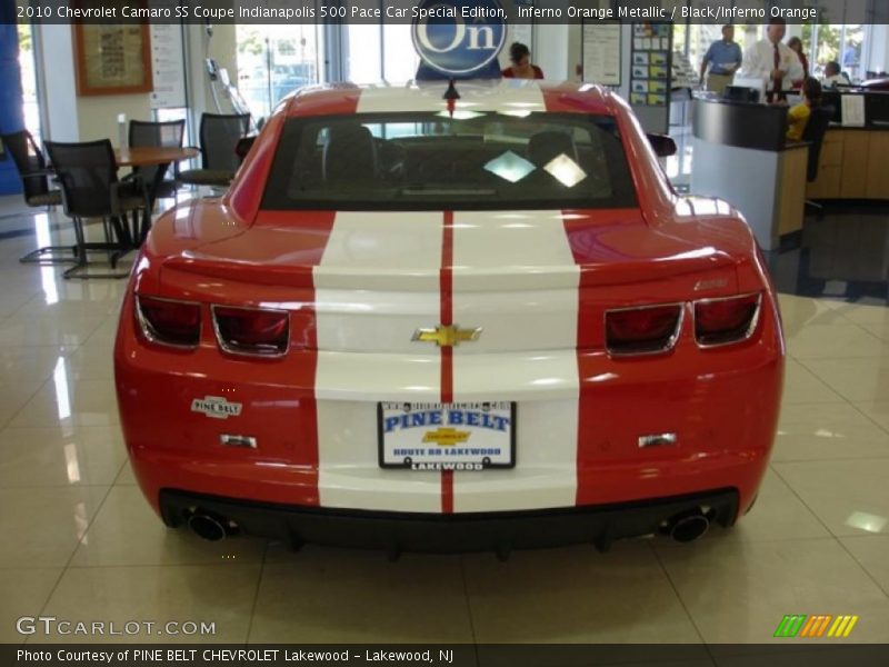Inferno Orange Metallic / Black/Inferno Orange 2010 Chevrolet Camaro SS Coupe Indianapolis 500 Pace Car Special Edition