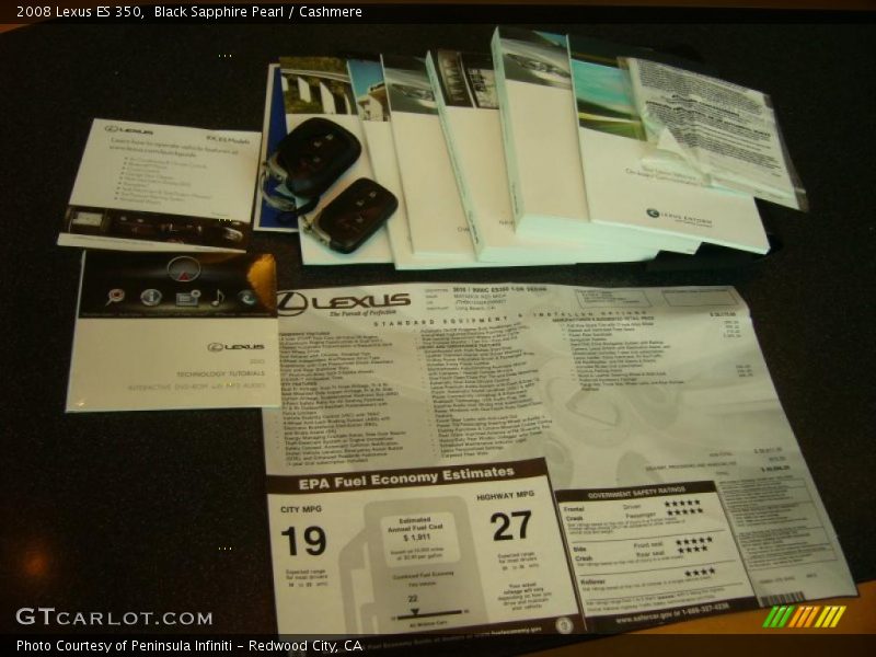 Black Sapphire Pearl / Cashmere 2008 Lexus ES 350