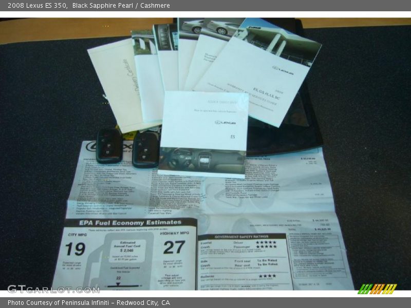 Black Sapphire Pearl / Cashmere 2008 Lexus ES 350