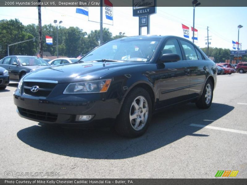 Deepwater Blue / Gray 2006 Hyundai Sonata LX V6