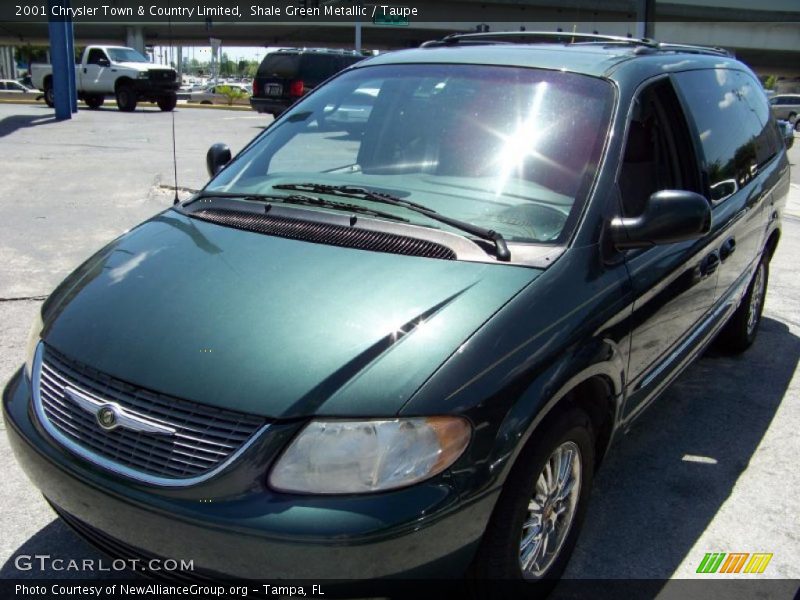 Shale Green Metallic / Taupe 2001 Chrysler Town & Country Limited
