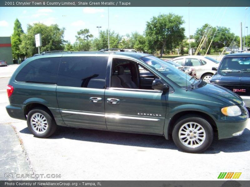 Shale Green Metallic / Taupe 2001 Chrysler Town & Country Limited